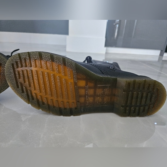 Dr. Martens Black and Red Combat Boots with Floral Embroidery - Picture 6 of 8